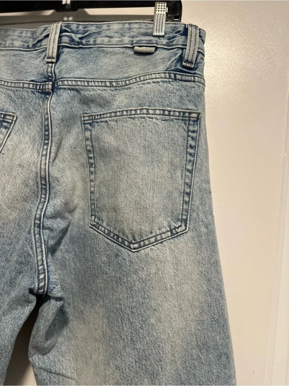 NWOT Zara Barrel Wide Leg Denim Sz:32 Light Wash Jeans Blue High Rise Streetwear